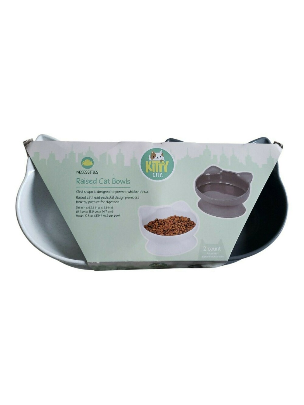Kitty City Raised Cat Bowls - (2 Pack)